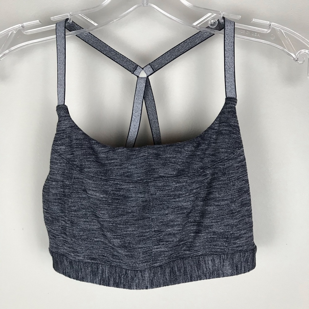 Athleta Sports Bra Strappy Back Small Gray